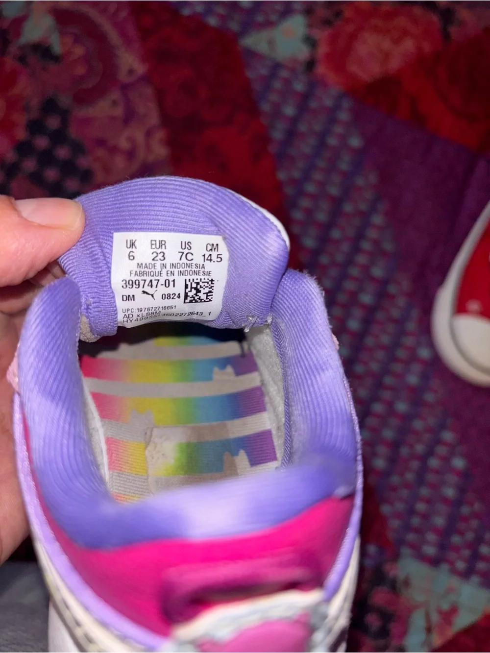 Puma Gabbys playhouse Pastel Mint Pink Purple Iridescent Sneakers